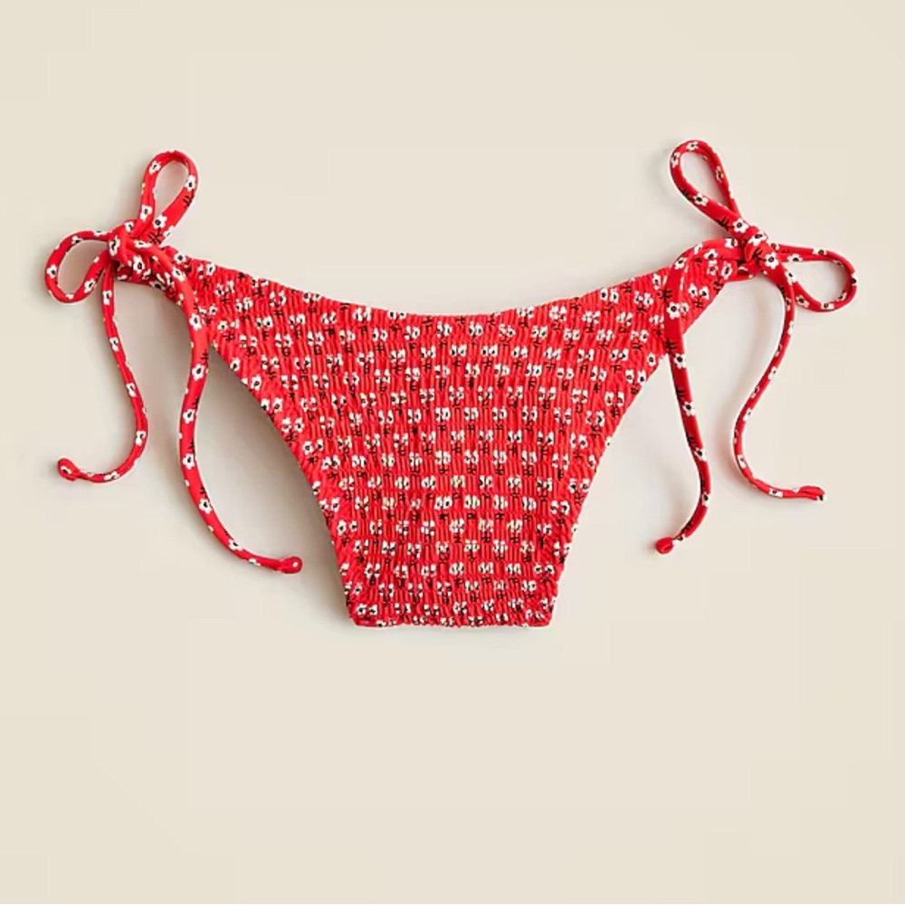 J. Crew Smocked String Bikini Bottom